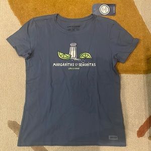 Life is good graphic t shirt NWT